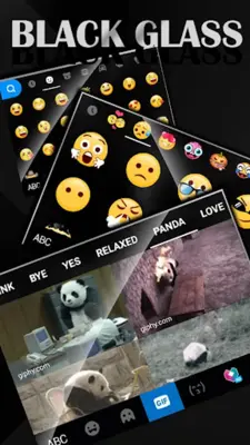Simple Black Glass Keyboard Th android App screenshot 0