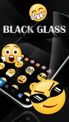 Simple Black Glass Keyboard Th android App screenshot 1