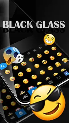 Simple Black Glass Keyboard Th android App screenshot 2